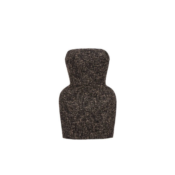 Magda Butrym Strapless mini dress in brown