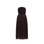 Magda Butrym Strapless pleated corset dress in burgundy