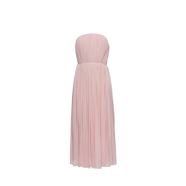 Magda Butrym Strapless pleated corset dress in pink