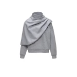 Magda Butrym Sweatshirt with draped cape in grey