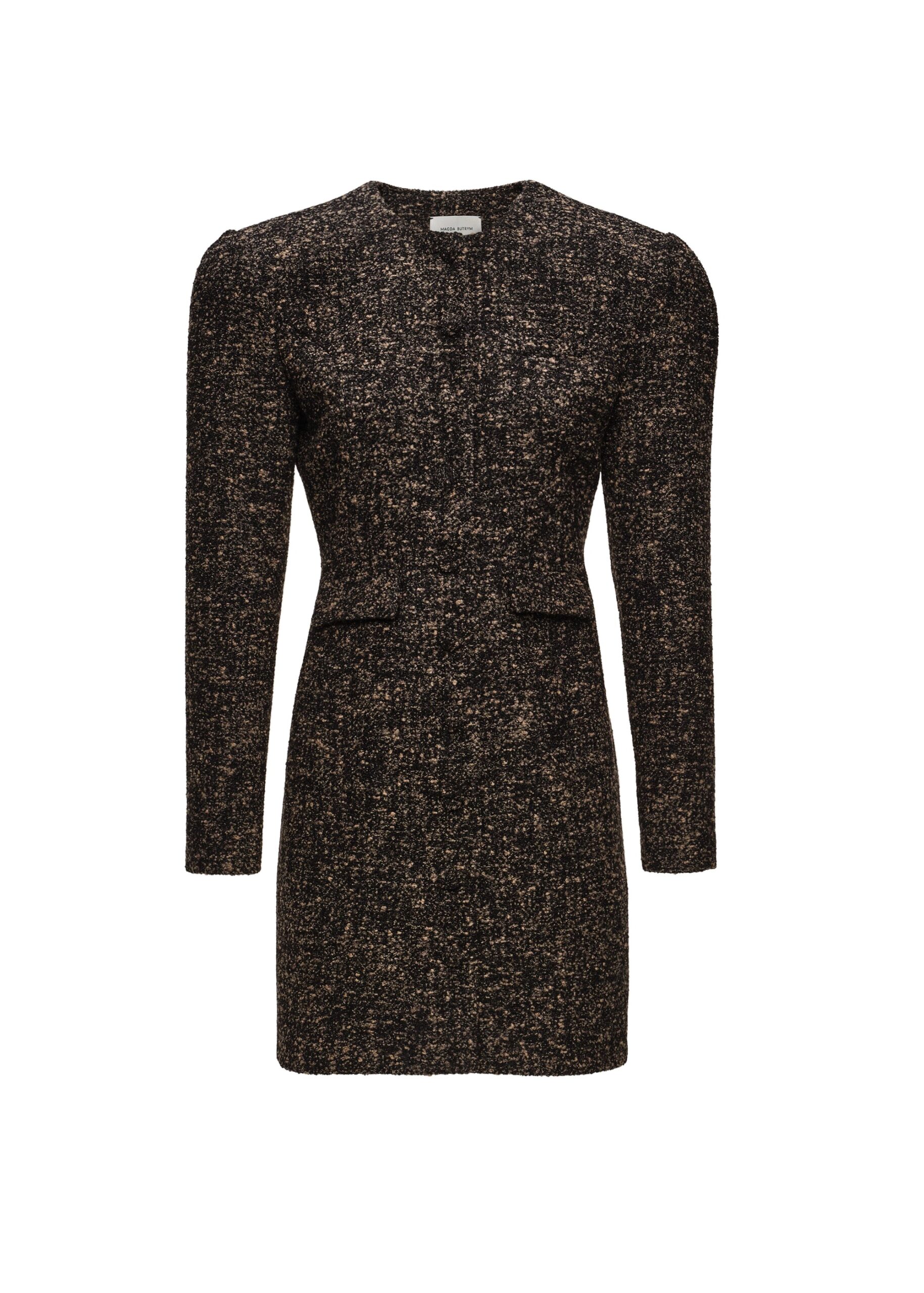 Magda Butrym Tailored bouclé dress in brown | Dresses at Luxury Shoes Magda Butrym Tailored bouclé dress in brown