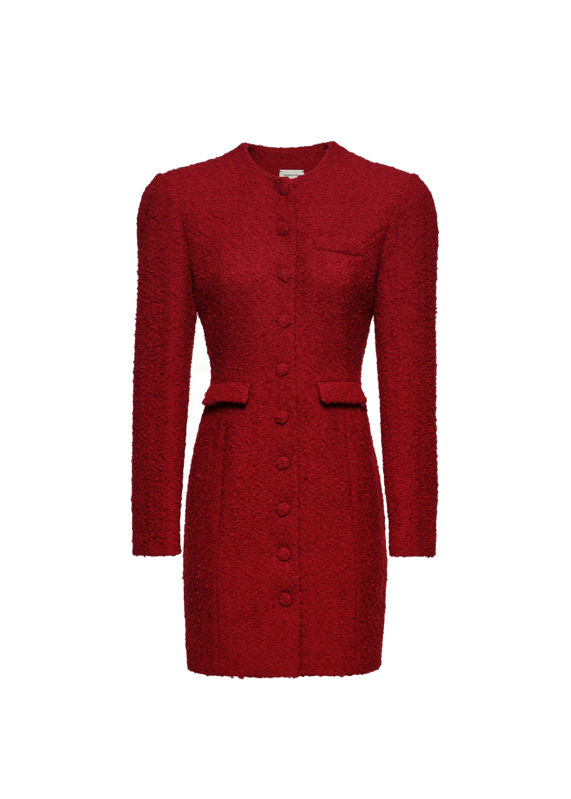 Magda Butrym Tailored bouclé dress in red | Dresses at Luxury Shoes Magda Butrym Tailored bouclé dress in red