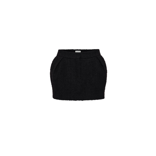 Magda Butrym Tailored bouclé mini skirt in black