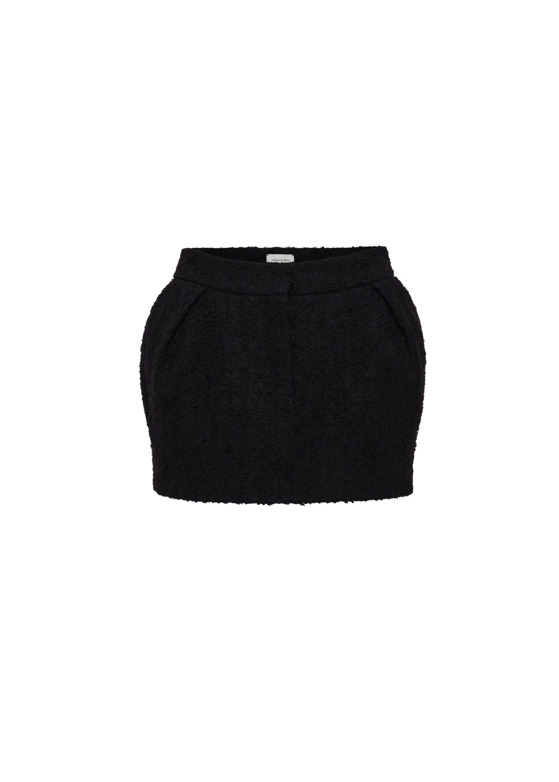 Magda Butrym Tailored bouclé mini skirt in black | Skirts at Luxury Shoes Magda Butrym Tailored bouclé mini skirt in black