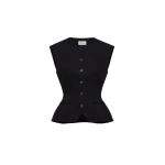 Magda Butrym Tailored flared vest in black