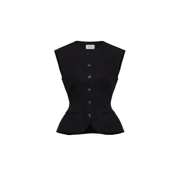Magda Butrym Tailored flared vest in black