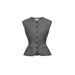 Magda Butrym Tailored flared vest in grey
