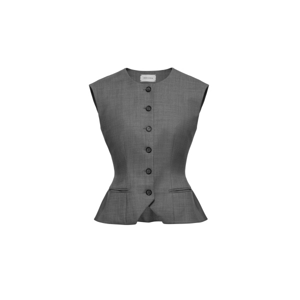 Magda Butrym Tailored flared vest in grey