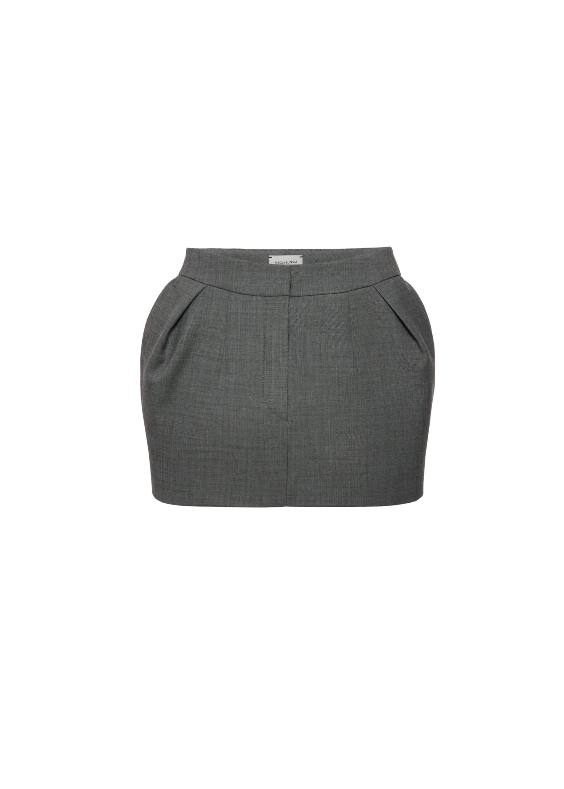 Magda Butrym Tailored mini skirt in grey | Skirts at Luxury Shoes Magda Butrym Tailored mini skirt in grey