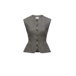 Magda Butrym Tailored wool-blend flared vest in grey