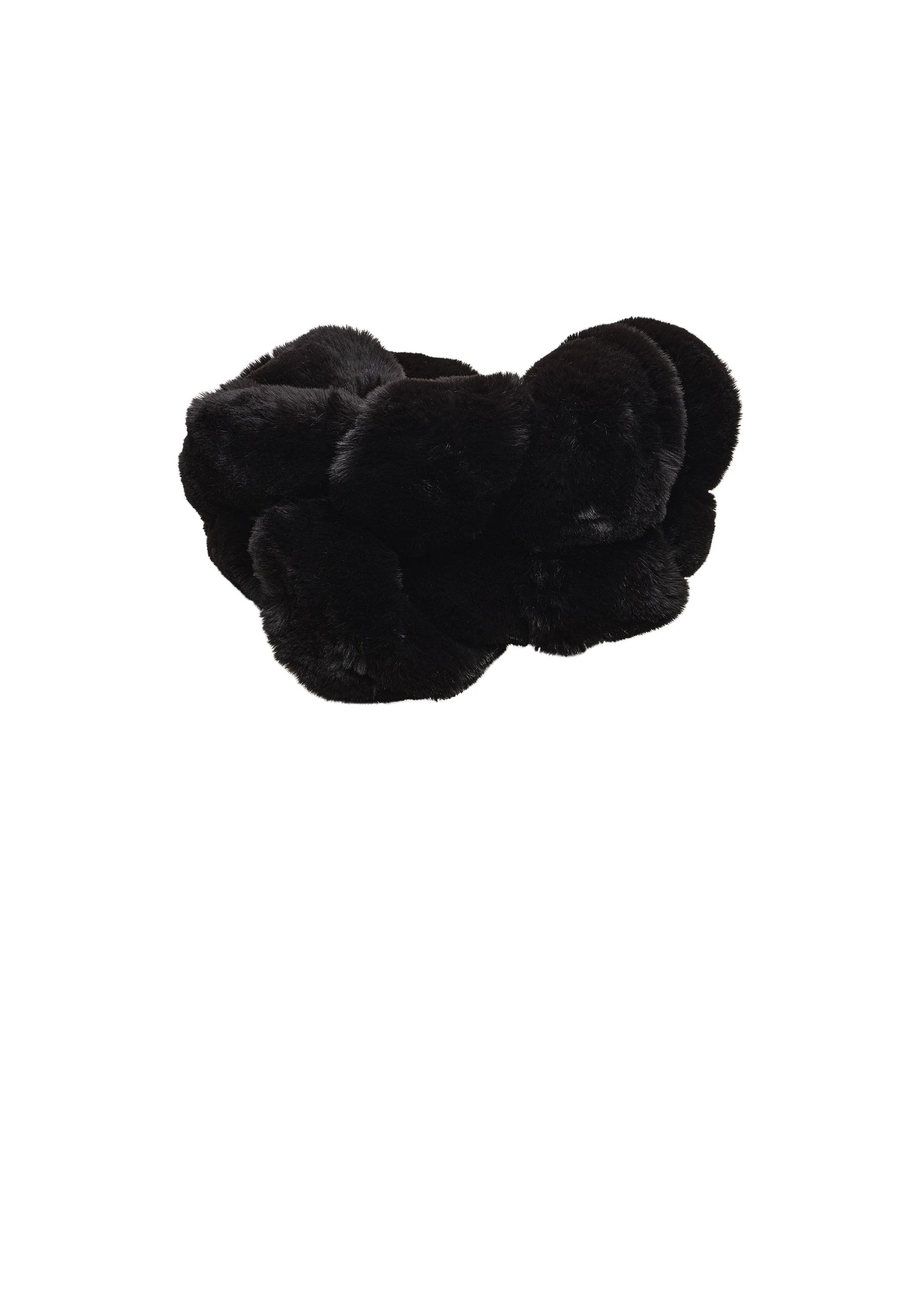 Magda Butrym Twisted faux fur stole in black | Luxury Shoes Magda Butrym Twisted faux fur stole in black