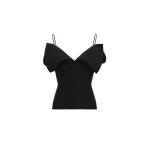 Magda Butrym V-neck corset top in black