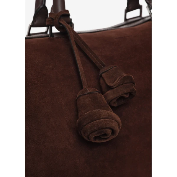 Varsovia bag in brown suede - Image 3