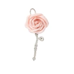 Magda Butrym Velvet rose keychain in pink