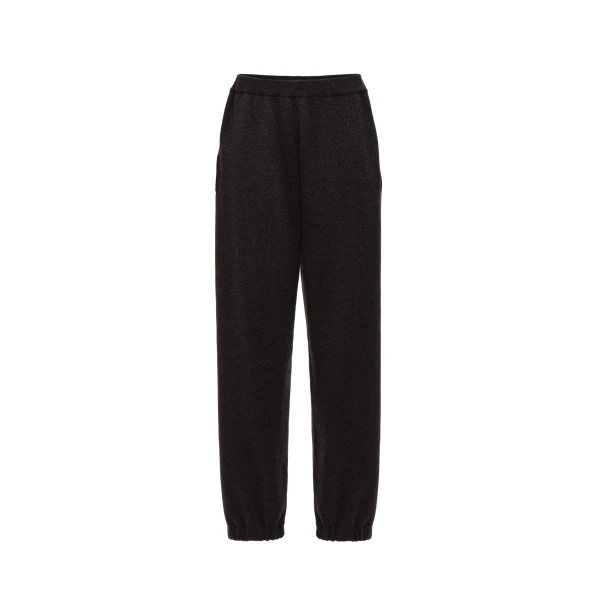 Wool and cotton joggers in grey