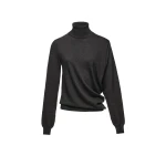 Magda Butrym Wool draped turtleneck in grey