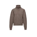 Magda Butrym Wool half-zip sweater in brown