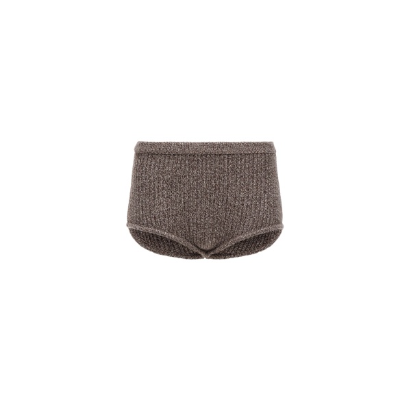 Magda Butrym Wool knit shorts in brown