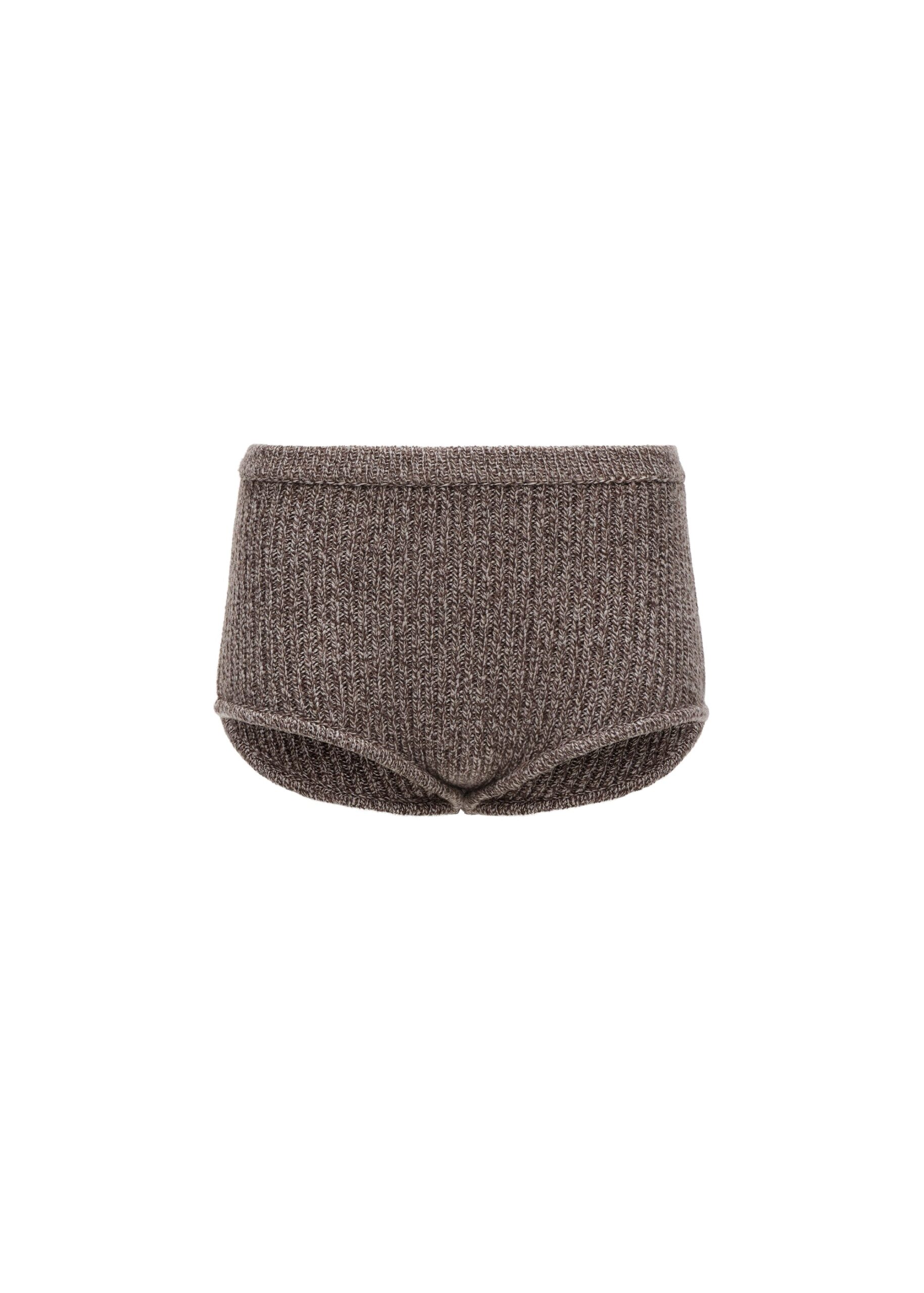 Magda Butrym Wool knit shorts in brown in Beige | Buy Shorts at Luxury Shoes Magda Butrym Wool knit shorts in brown