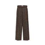 Magda Butrym Wool wrap belt tailored trousers in brown