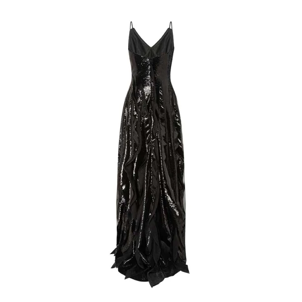 black chiffon dress