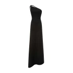 Marmar Halim Asymmetrical Crepe Backless Dress With Embroidered Back Straps