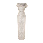 Marmar Halim Asymmetrical Metallic Brocade Dress