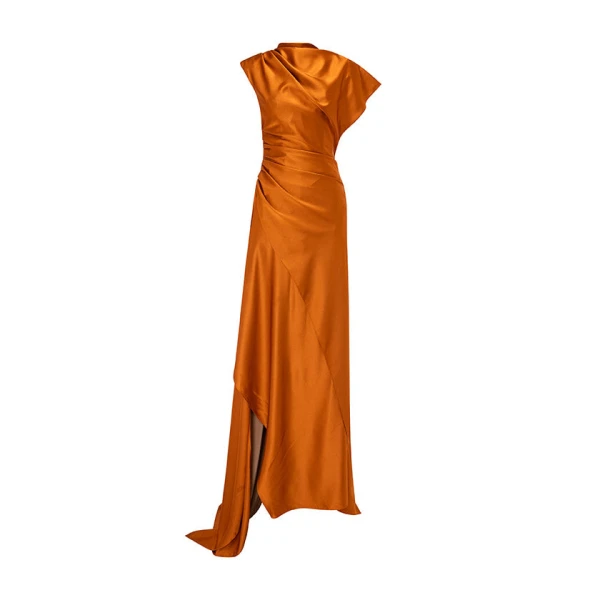 Marmar Halim Asymmetrical Satin Dress