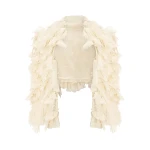 Marmar Halim Cape Styled With Strapless Silk Georgette Pleated Dress