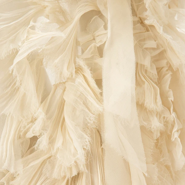 ivory silk georgette dress