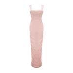 Marmar Halim Hand Pleated Silk Dress