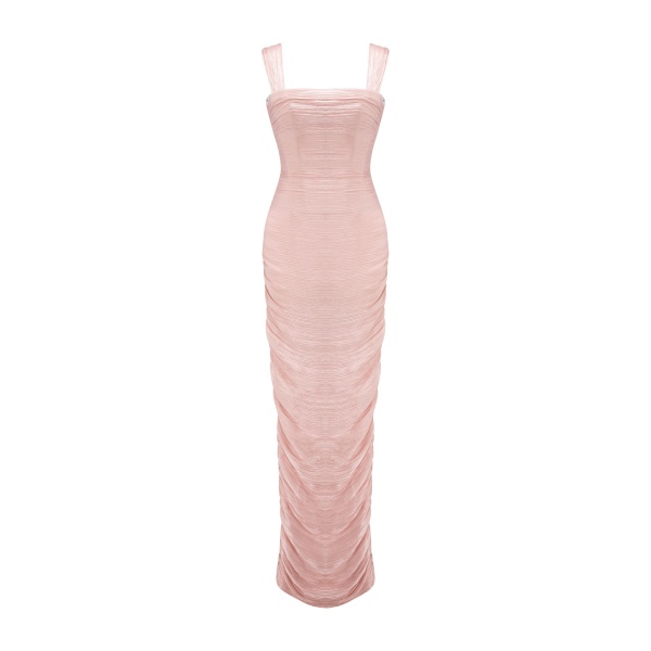 Marmar Halim Hand Pleated Silk Dress