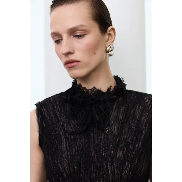 black lace dress