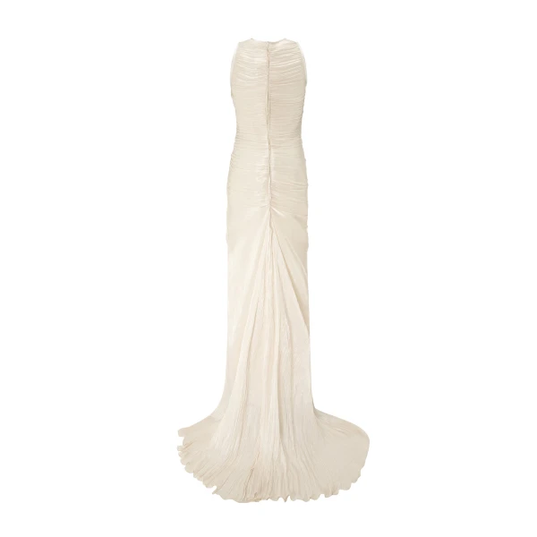 ivory satin dress