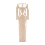 Marmar Halim High-Neck Sequins Dress