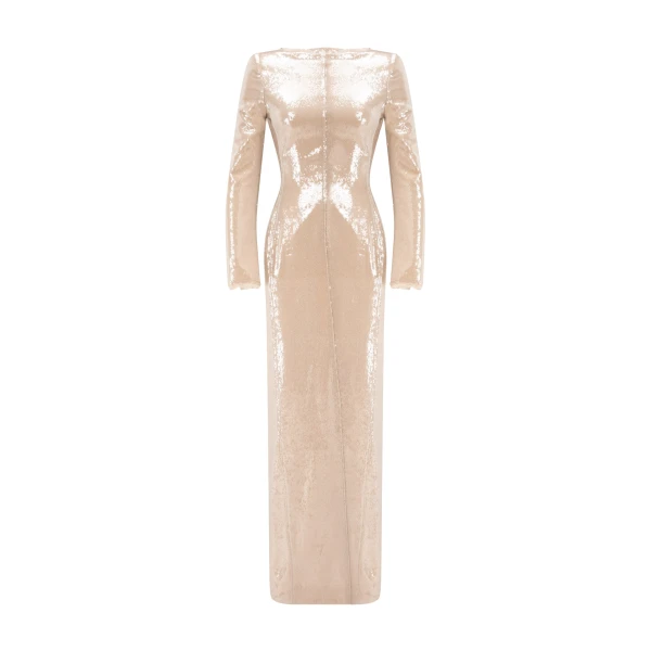 Marmar Halim High-Neck Sequins Dress