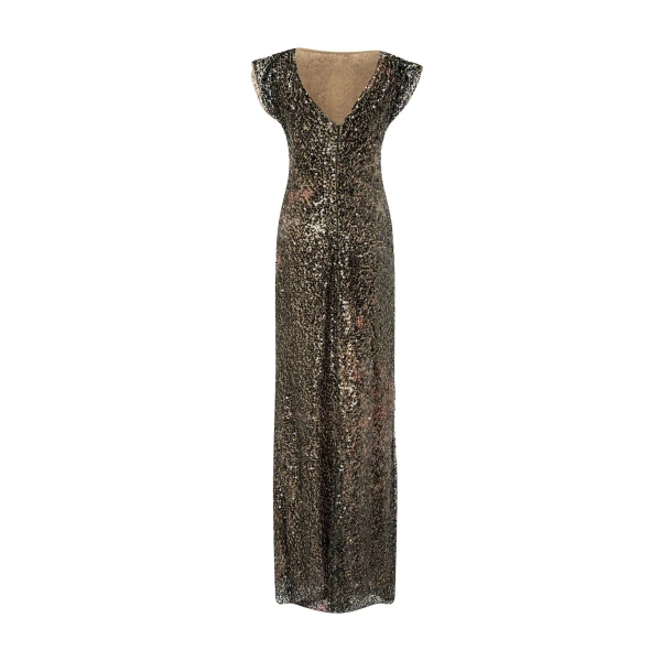 black sequins dress