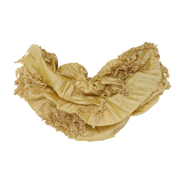 Cape Styled With One-Strap Draped Satin Gown With Corset