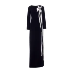 Marmar Halim Long Sleeve Crepe Gown With Flower Cutout