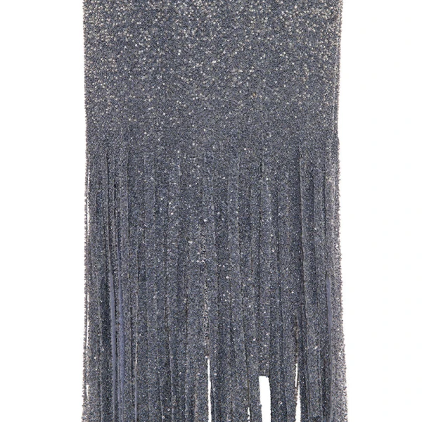 metallic beadwork dress
