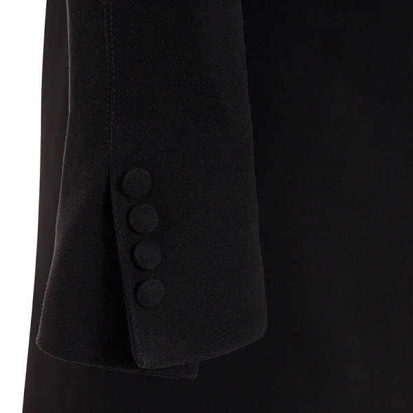 black crepe dress