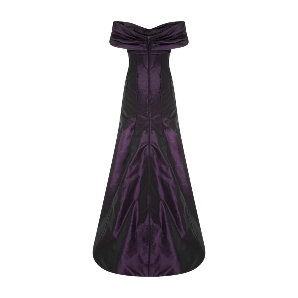 purple taffeta dress