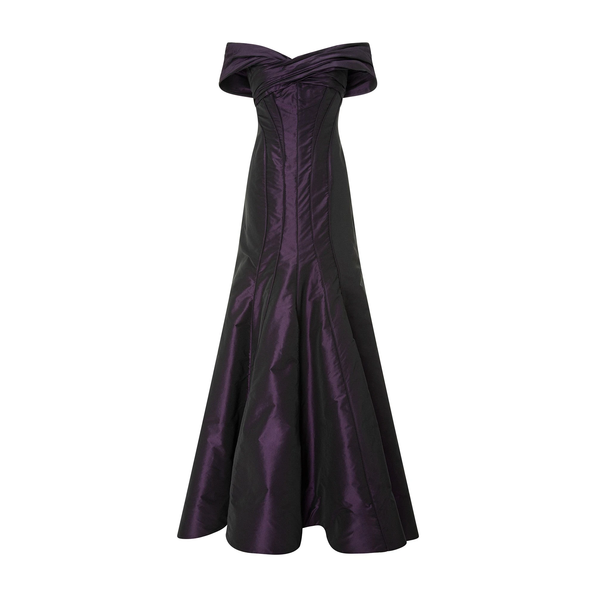 Marmar Halim Off-Shoulder Fish-Cut Taffeta Dress Marmar Halim Off-Shoulder Fish-Cut Taffeta Dress