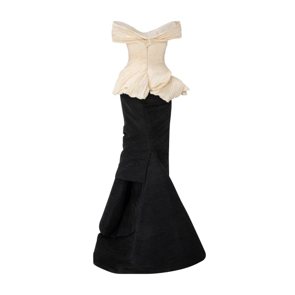 ivory taffeta dress