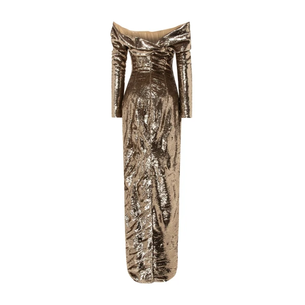 metallic sequins dress