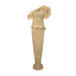 Marmar Halim Off-Shoulder Taffeta Pleated With Wiring Outline Dress
