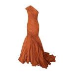 Marmar Halim One-Shoulder Fish-Cut Pleated Taffeta Dress