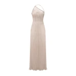 Marmar Halim One-Shoulder Pleated Silk Dress