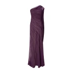 Marmar Halim One-Shoulder Silk Georgette Dress
