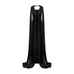 Marmar Halim Pleated Chiffon Cape